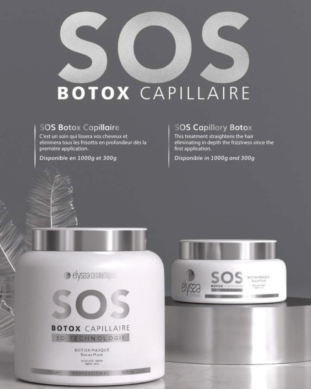 Soin cheveux SOS Réparateur Lissant  – Kératine & Brillance