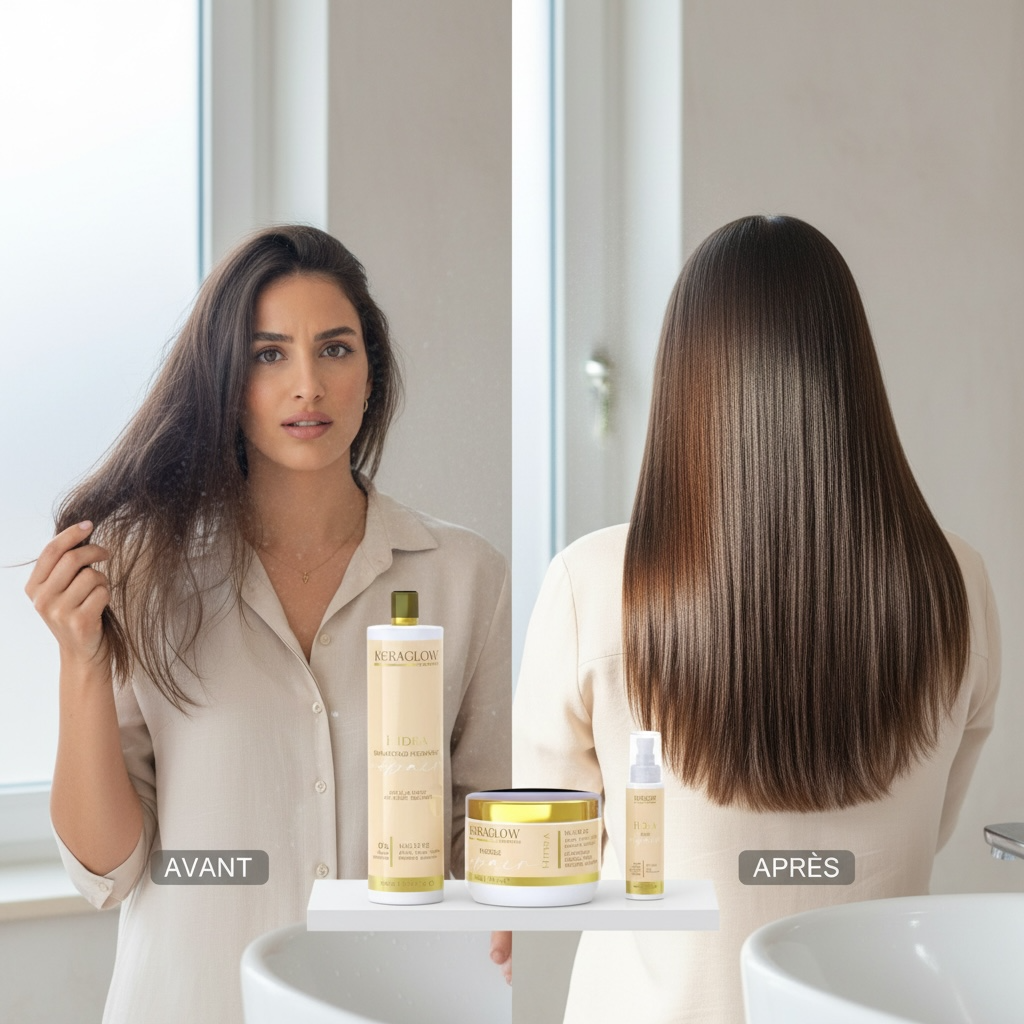 Entretien lissage Gamme complète Hydra Repair - Shampoing, masque, et sérum - sans SUlfate