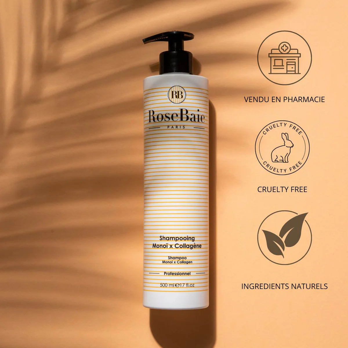 Shampoing sans sulfate cheveux MONOÏ X COLLAGENE 500ml