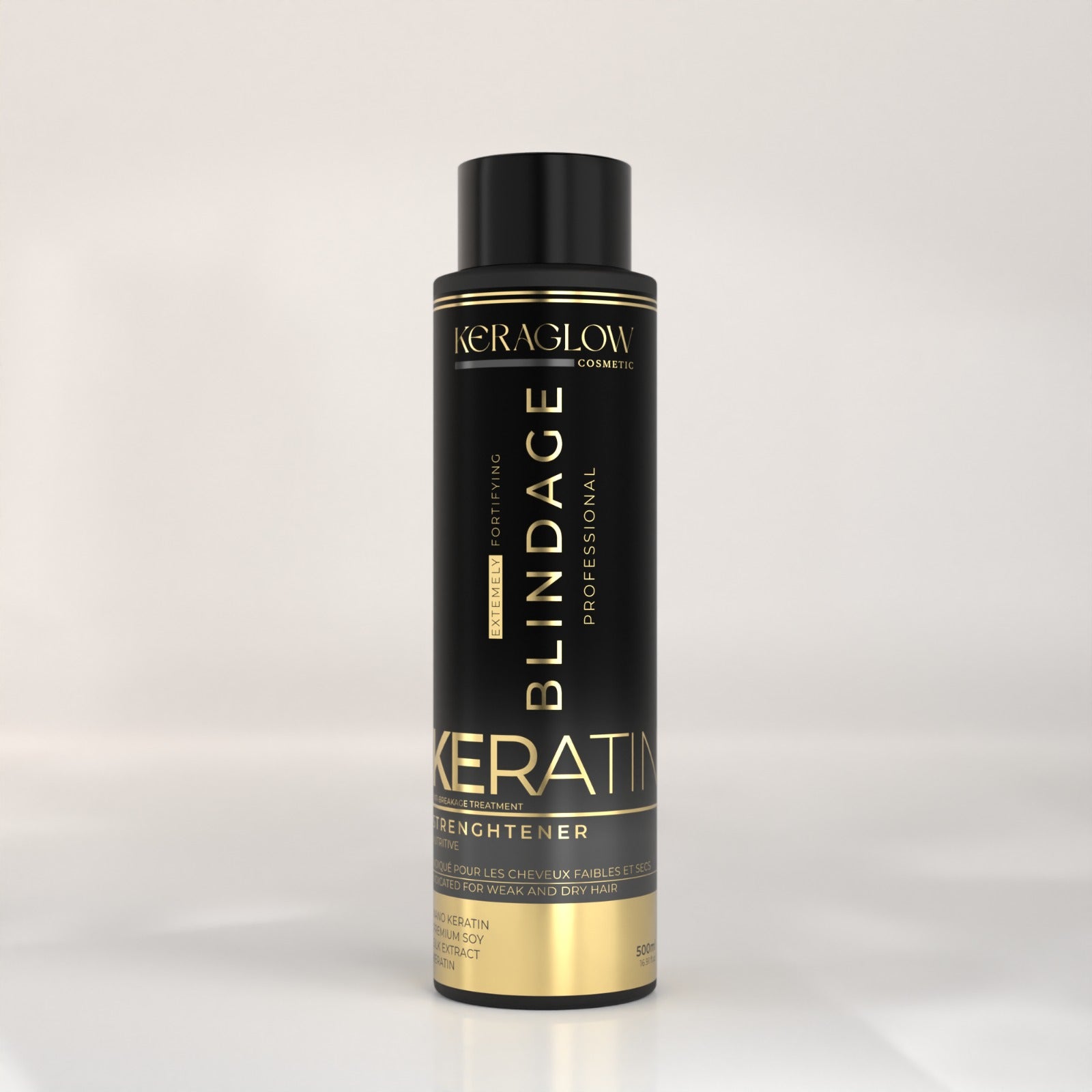 Keratin-Schutzbehandlung – Aufbaukur – Für geschädigtes Haar – Keratin, Soja- und Seidenproteine ​​500 ml