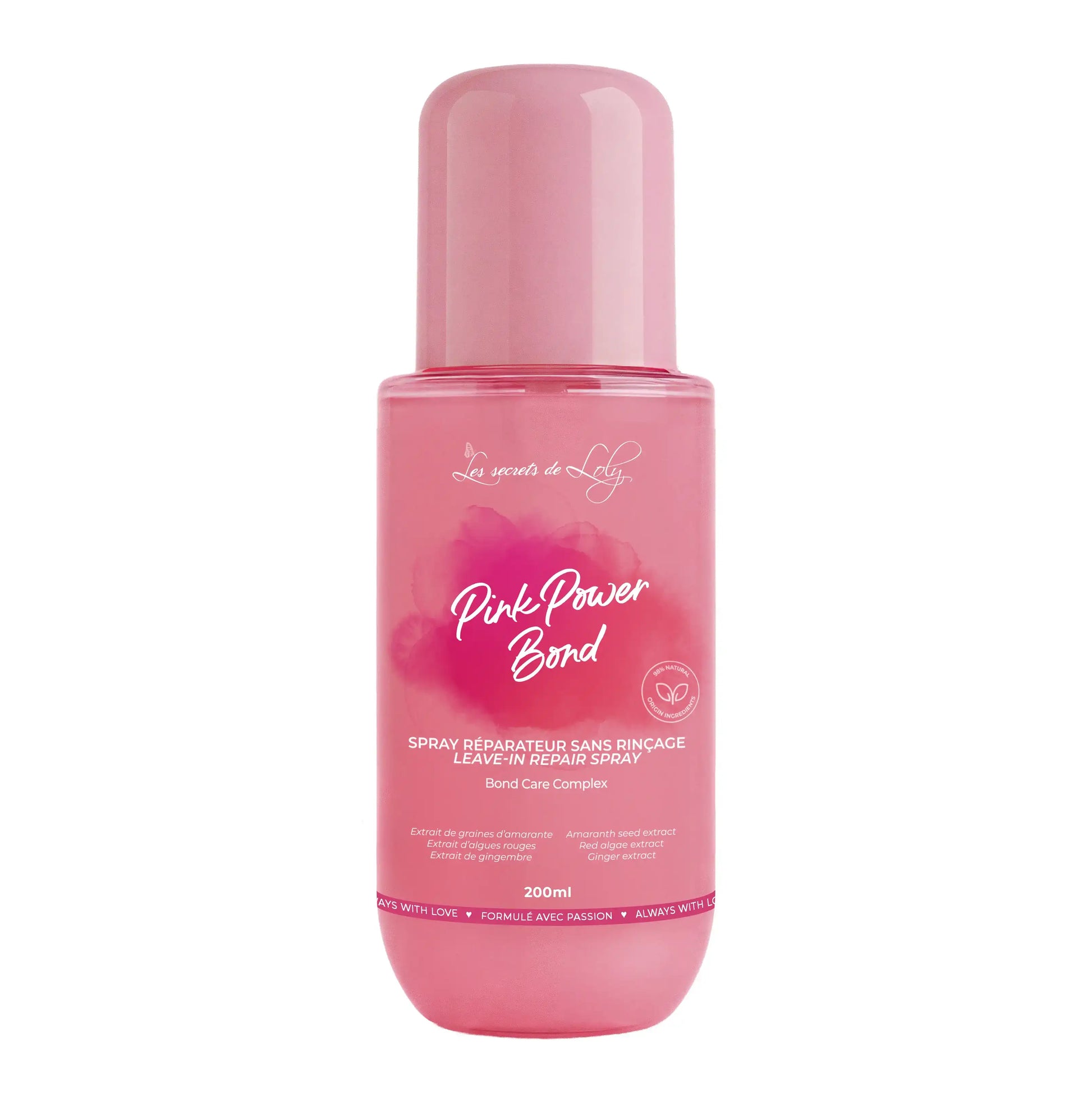 Secrets de Loly Pink Power Bond Spray Réparateur Sans Rinçage 200ml
