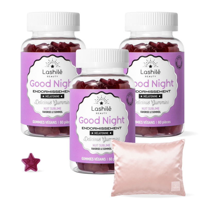 Lashilé Good Night Cure Sommeil 3 mois - gummies mélatonine