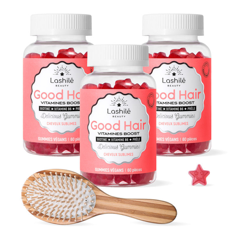 Lashilé Good Hair Vitamins Cure 3 mois - gummies cheveux croissance