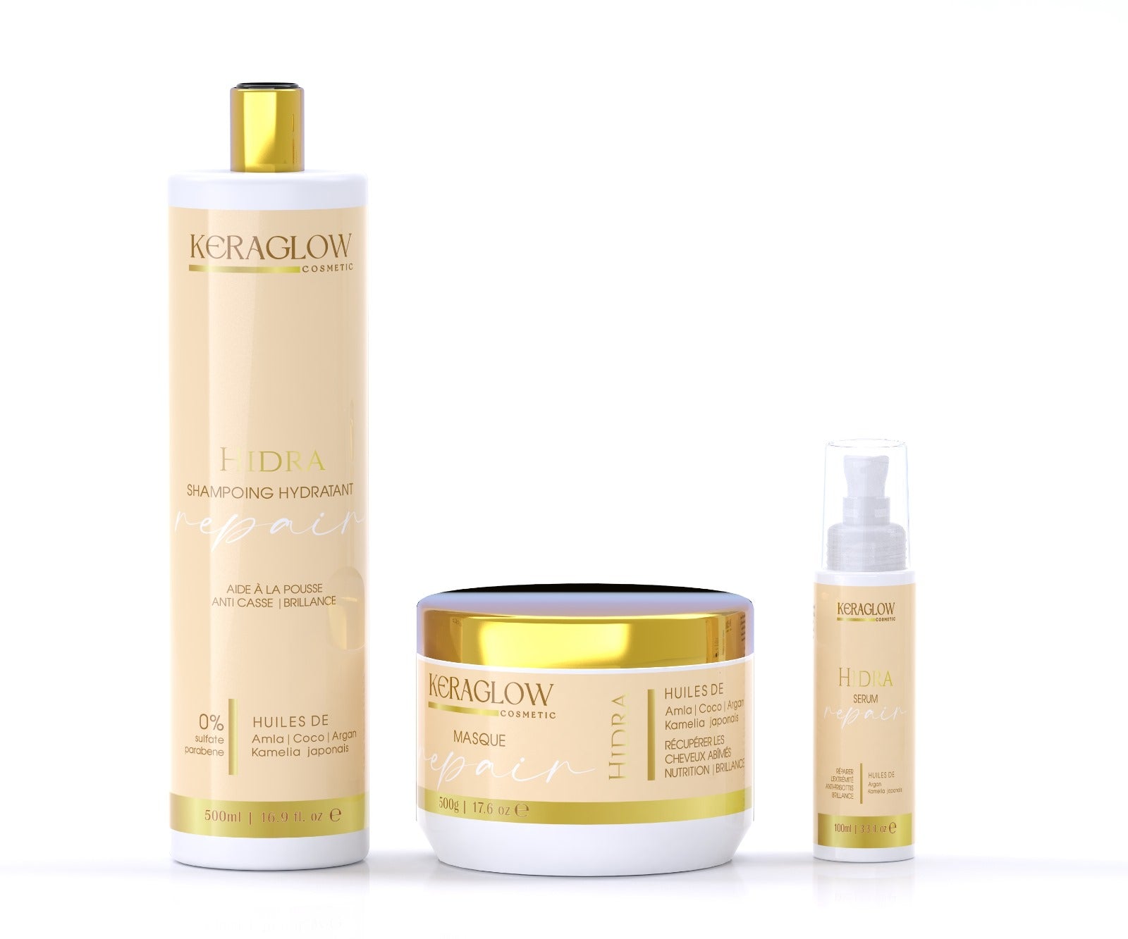 Lot Professionnel x12 Hydra Repair Sans Sulfate – Shampoing + Masque + Sérum | Revente Coiffeur