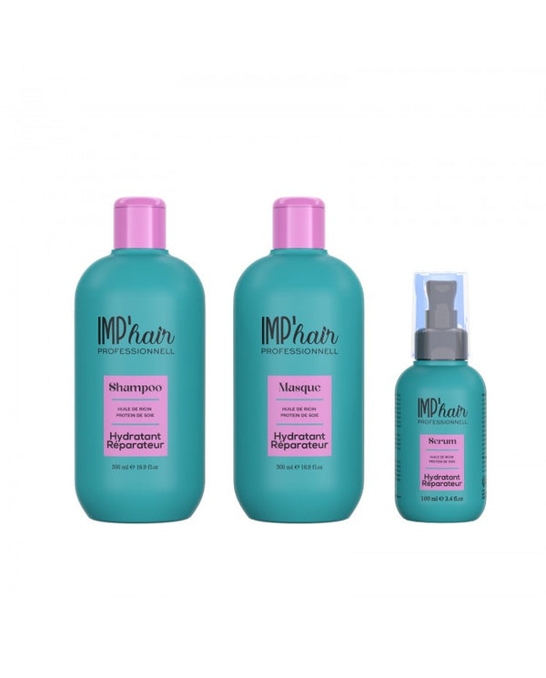 6 lots complet IMPHAIR PROFESSIONNEL entretien cheveux - sans sulfate huile de ricin et protéine de soie