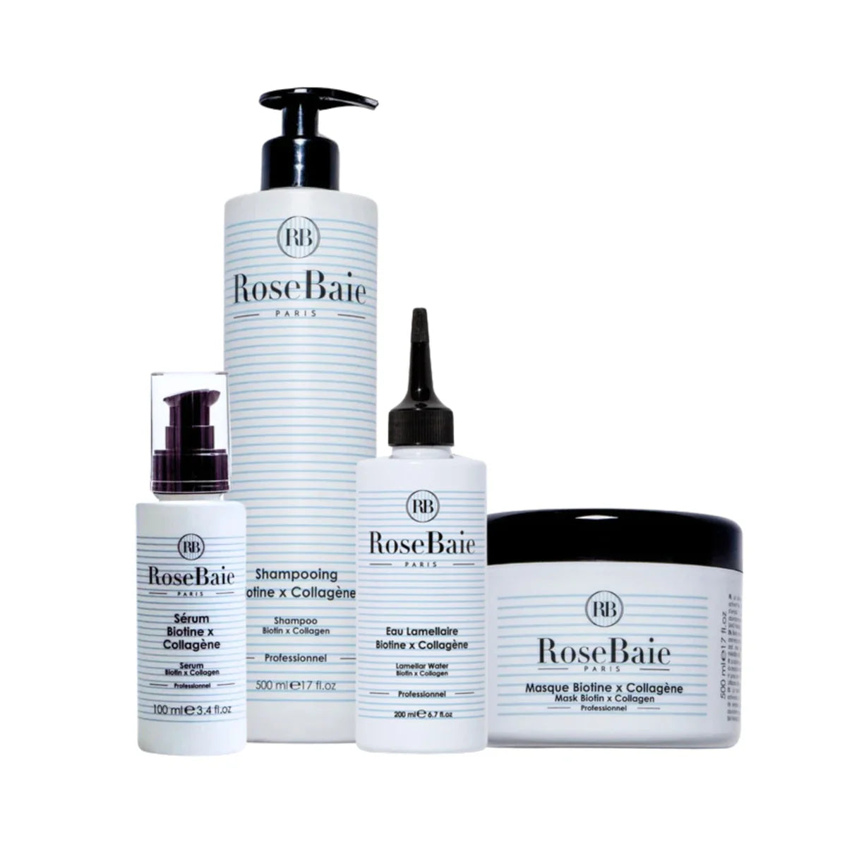 Routine Complète Biotine & Collagène – Réparation, Pousse & Reconstruction | Rosebaie