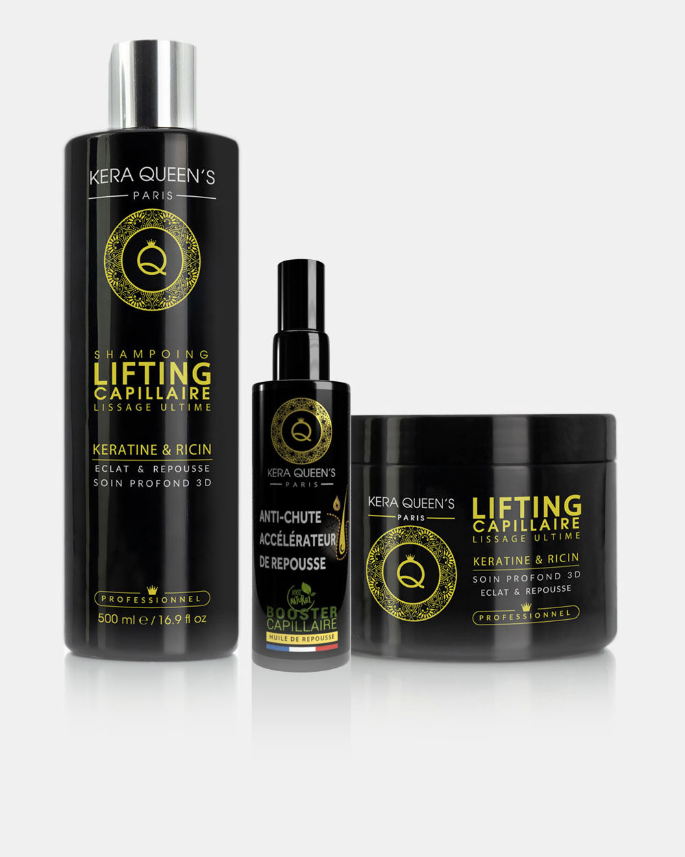 Gamme Lifting Keratine et Ricin + Booster capillaire 3 produits