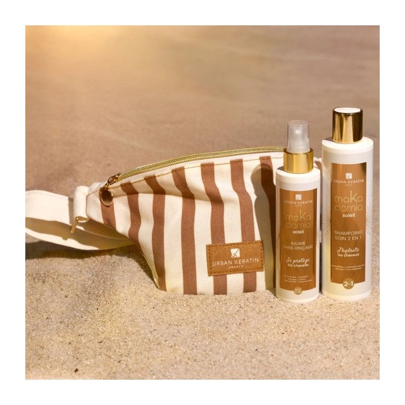 Sac Ma Banane Soleil Makadamia Urban Keratin – Coffret Shampooing + Spray Baume | Keraliss