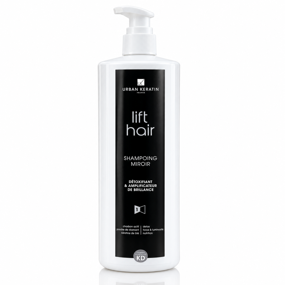 Shampoing Miroir Lift Hair Urban Keratin 1 L — fond blanc brillant