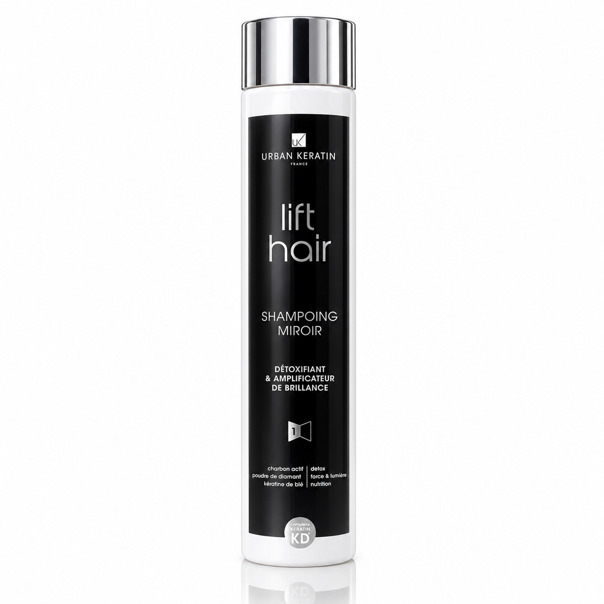 Shampoing Miroir Lift Hair Urban Keratin 250 ml — fond blanc brillant
